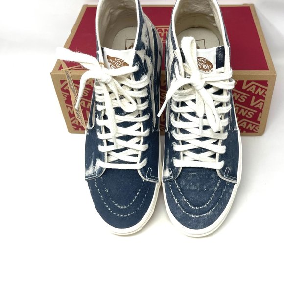 Vans Sk8 Hi Tapered Skateboarding High Top Women's Blue White Canvas VN0A4U168CP - Picture 4 of 11